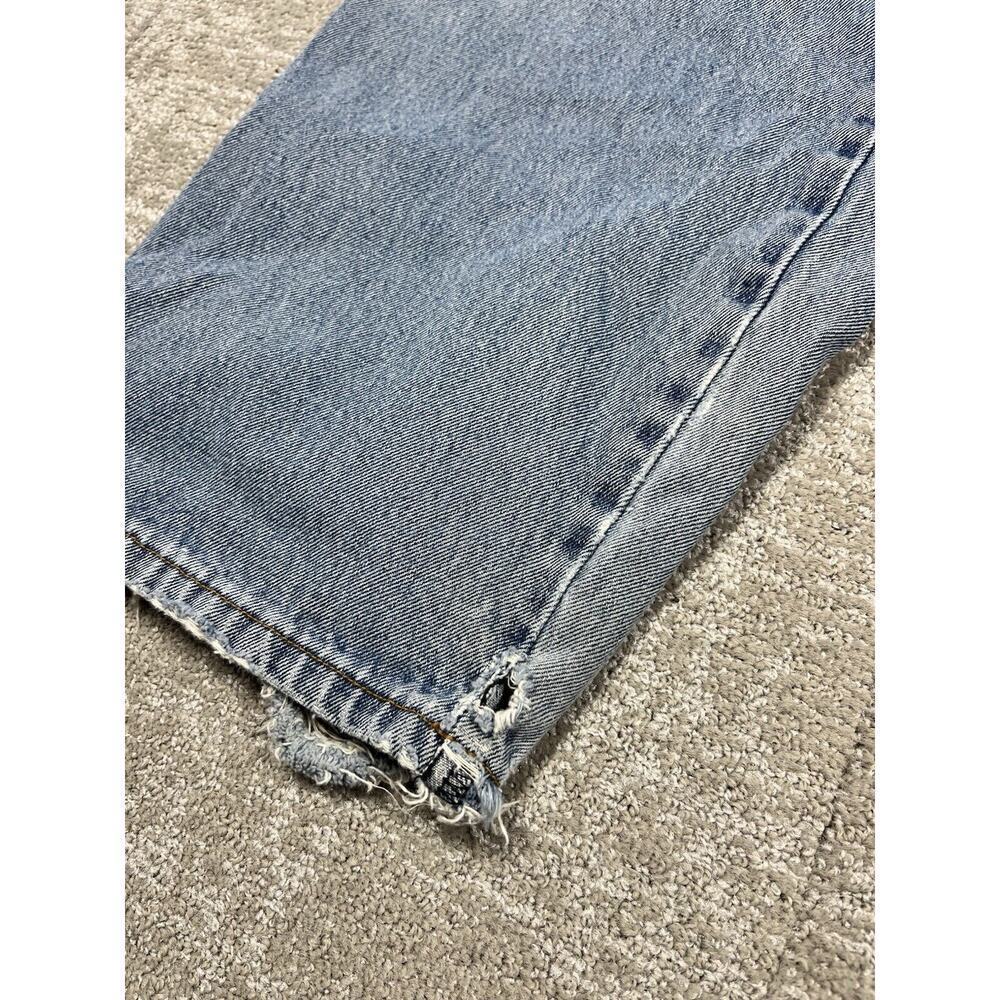 Vintage Y2K Raw Edge Baggy Straight Leg Jeans Mens Size 31x32 - Picture 8 of 10